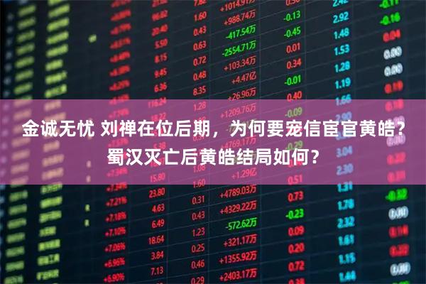 金诚无忧 刘禅在位后期，为何要宠信宦官黄皓？蜀汉灭亡后黄皓结局如何？