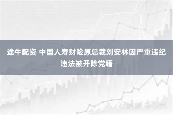 途牛配资 中国人寿财险原总裁刘安林因严重违纪违法被开除党籍